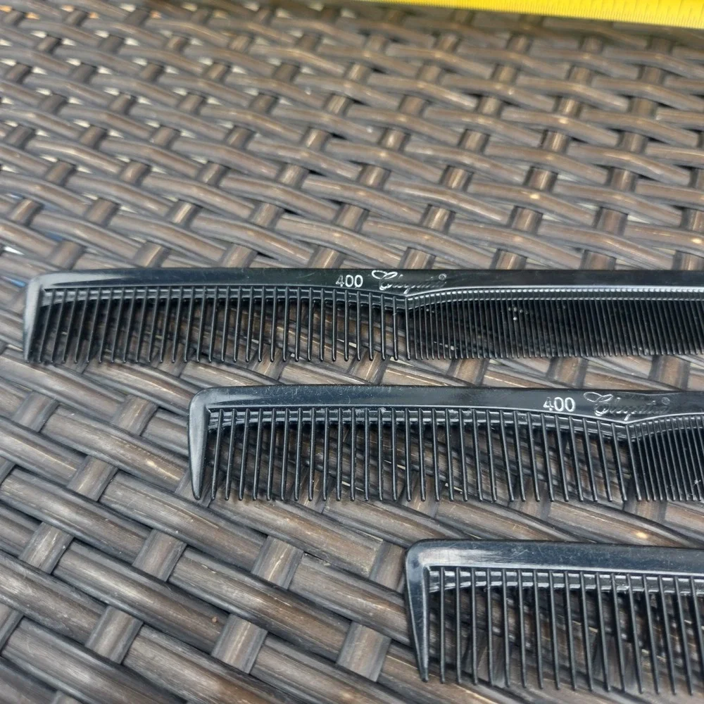 Vintage Black Cleopatra Styling Combs #400 Lot Of Three